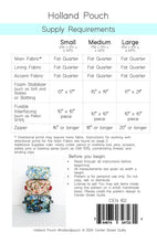 Load image into Gallery viewer, Holland Pouch Pattern