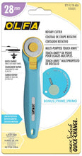 Load image into Gallery viewer, OLFA 28mm Aqua Quick Change Rotary Cutter &amp; Bonus Touch Knife
