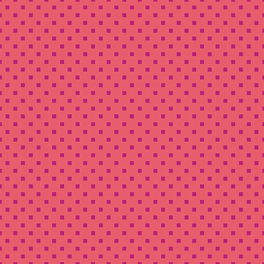 Dazzle Dots - Snazzy Squares Pink/Fuchsia - 1/2yd