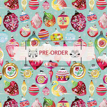 Load image into Gallery viewer, Magical Season - Vintage Ornaments - Turquoise/Multi - 1/2yd - PREORDER - APRIL 2026
