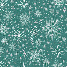 Load image into Gallery viewer, Magical Season - Snow Frost - Teal - 1/2yd - PREORDER - APRIL 2026
