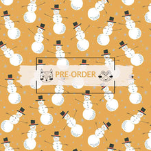 Load image into Gallery viewer, Magical Season - Merry Snowman - Gold - 1/2yd - PREORDER - APRIL 2026
