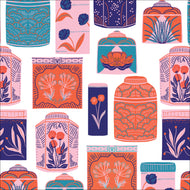 Secret of the Oracle -  Tea Canisters - 1/2yd