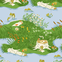 Load image into Gallery viewer, Heather Ross Favorites - Frog Pond - Medium Blue - 1/2yd - PREORDER - JUNE 2026
