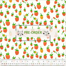 Load image into Gallery viewer, Heather Ross - Studio Edit - Strawberries White - 1/2yd - PRE-ORDER - JUNE 2025
