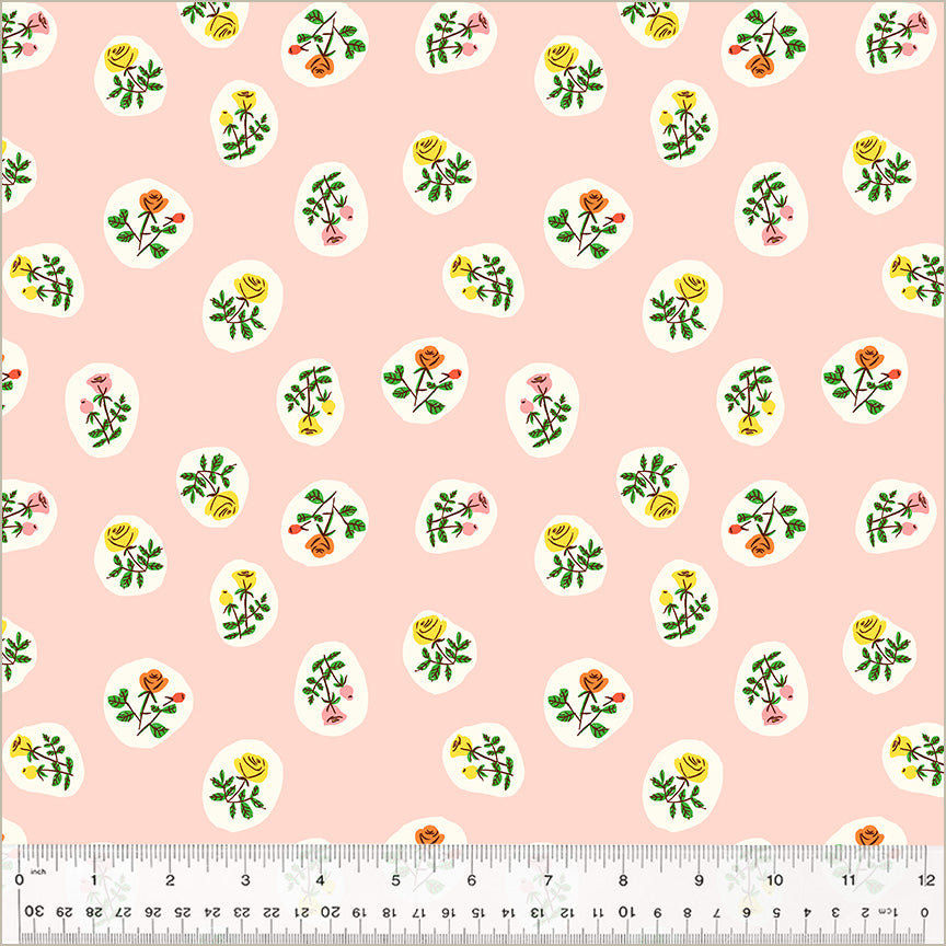 Heather Ross - Studio Edit - Bouquet Blush - 1/2yd