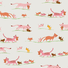 Load image into Gallery viewer, Heather Ross Favorites - Marching Cats - Cream - 1/2yd - PREORDER - JUNE 2026
