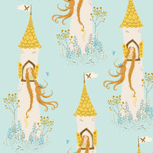 Load image into Gallery viewer, Heather Ross Favorites - Rapunzel - Aqua - 1/2yd - PREORDER - JUNE 2026
