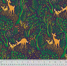 Load image into Gallery viewer, Heather Ross - Quilt Back - Midnight Night Visitor - 1yd
