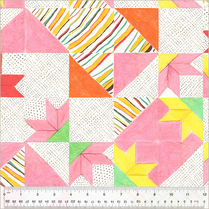 Heather Ross by Hand - Bee's Quilt White