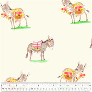 Heather Ross by Hand - Burros Ivory - 1/2 yd