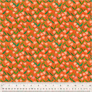 Heather Ross by Hand - Flowerbed Coral - 1/2 yd