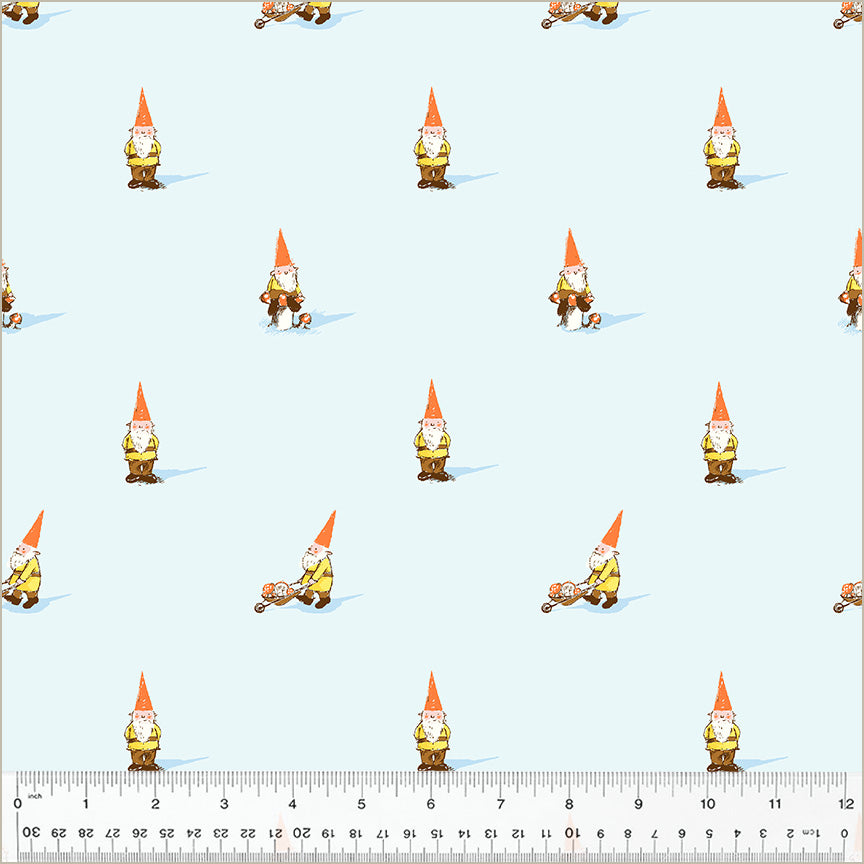 Heather Ross - Studio Edit - Gnome Blue - 1/2yd