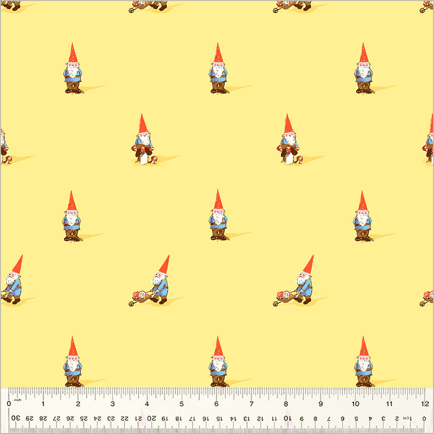 Heather Ross - Studio Edit - Gnome Yellow - 1/2yd
