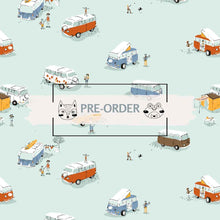 Load image into Gallery viewer, Heather Ross Favorites - Bus - Aqua - 1/2yd - PREORDER - JUNE 2026
