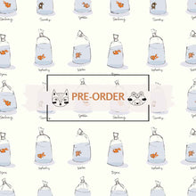 Load image into Gallery viewer, Heather Ross Favorites - Goldfishes in Bags - White - 1/2yd - PREORDER - JUNE 2026
