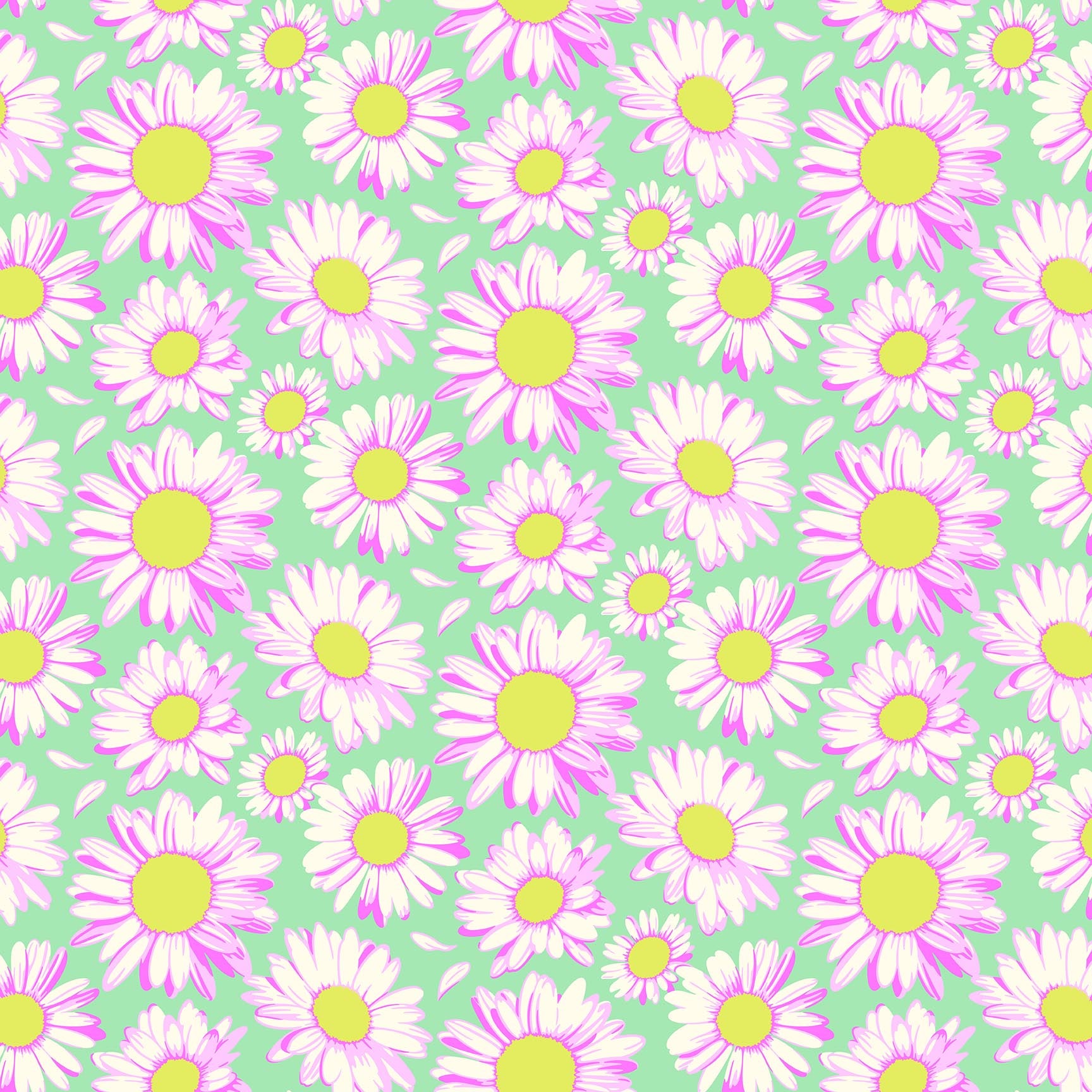 ★daisy★✾14kgf Daisy Crush - Sunshine Daisies - Sky - 1/2yd – Fox and Frog Quilt