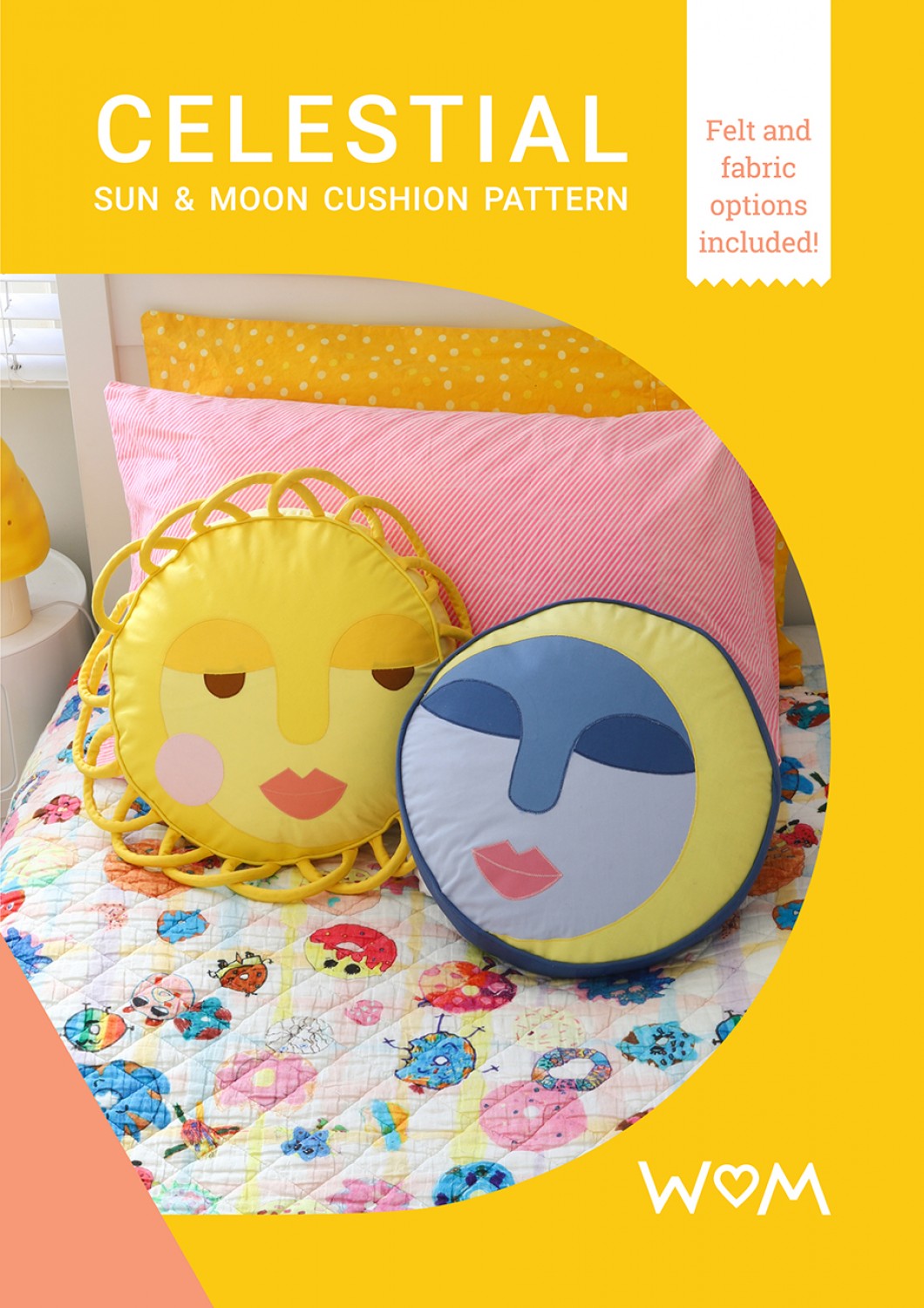 Celestial Sun & Moon Cushion Pattern