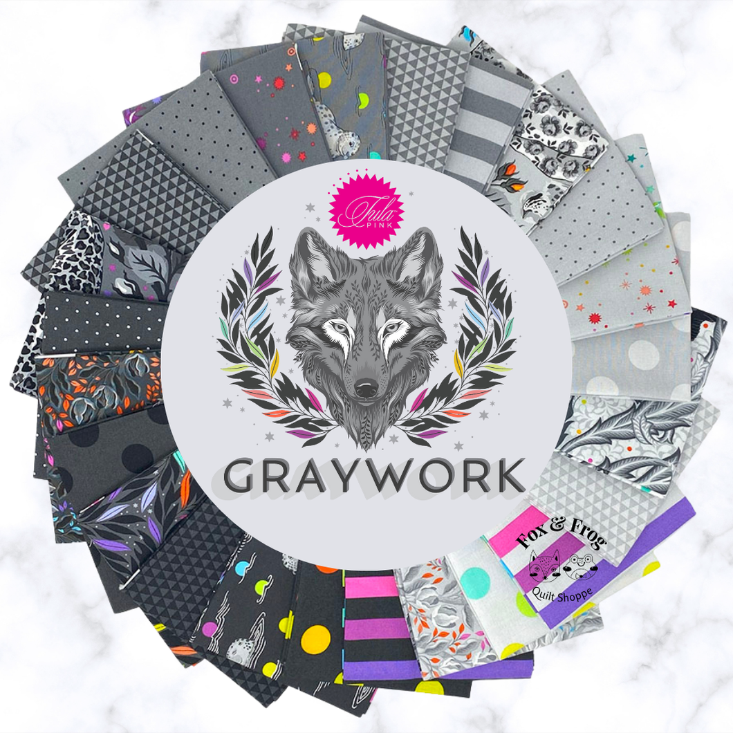 Tula Pink Graywork + Graywork True Color - Fat Quarter Bundle