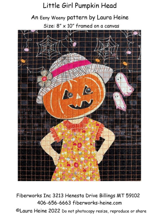 Little Girl Pumpkin Head Collage Pattern
