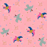 Just Kitten Around - High Hopes - Pink - 1/2yd