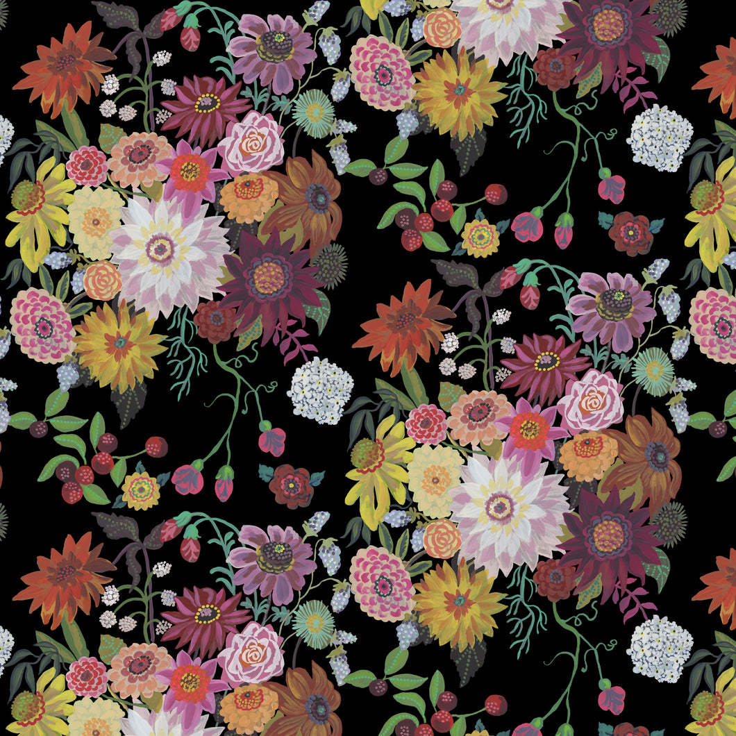 Pastoral Symphony - The Night Bouquet - Nocturne - 1/2yd
