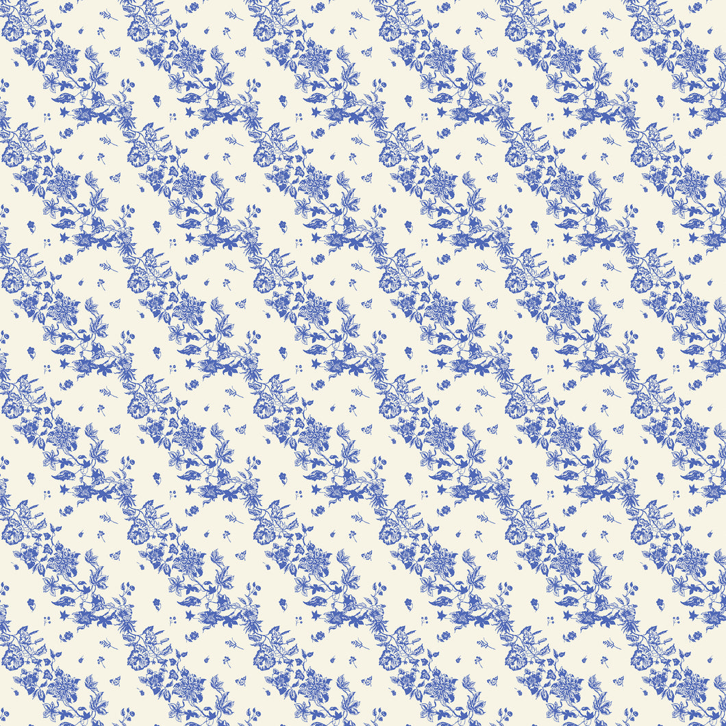 Pastoral Symphony - Garlands - Sky - 1/2yd
