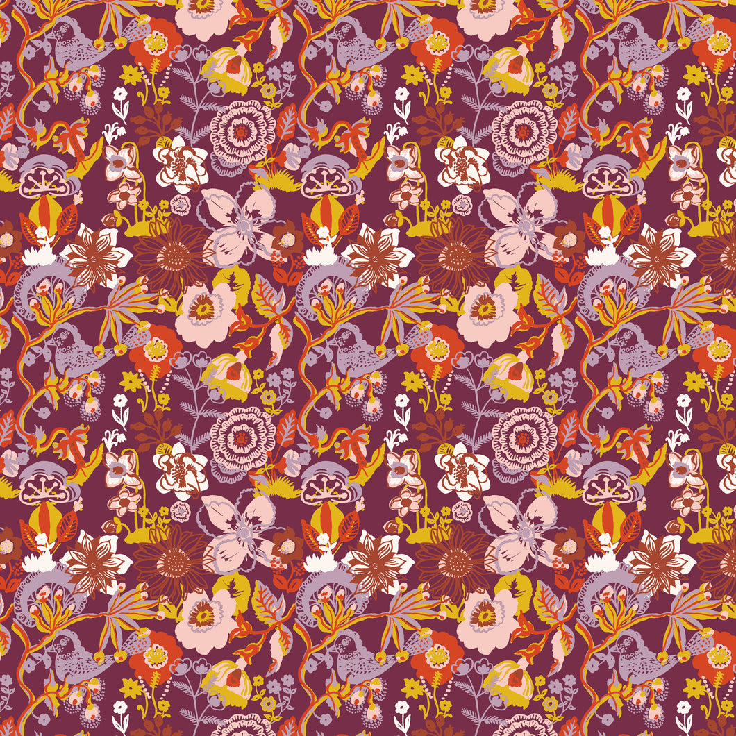 Pastoral Symphony - Rebecca - Plum - 1/2yd
