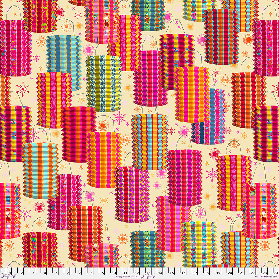 Festival - Lanterns - Cream - 1/2yd