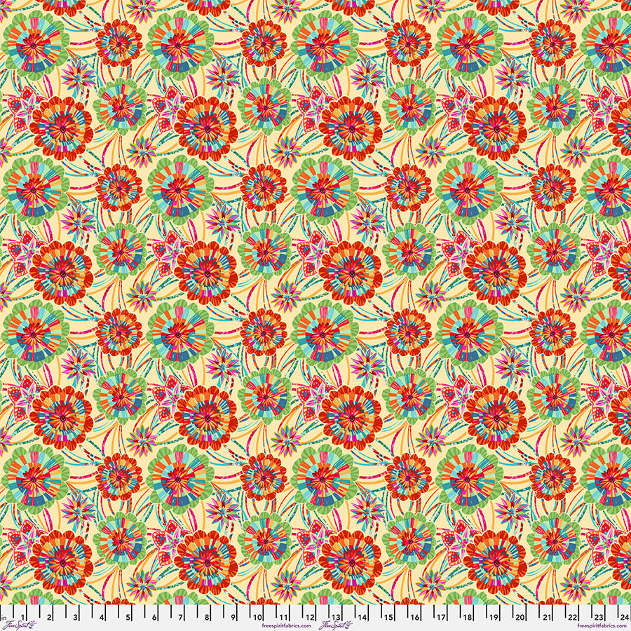 Festival - Small Rosettes - Cream - 1/2yd