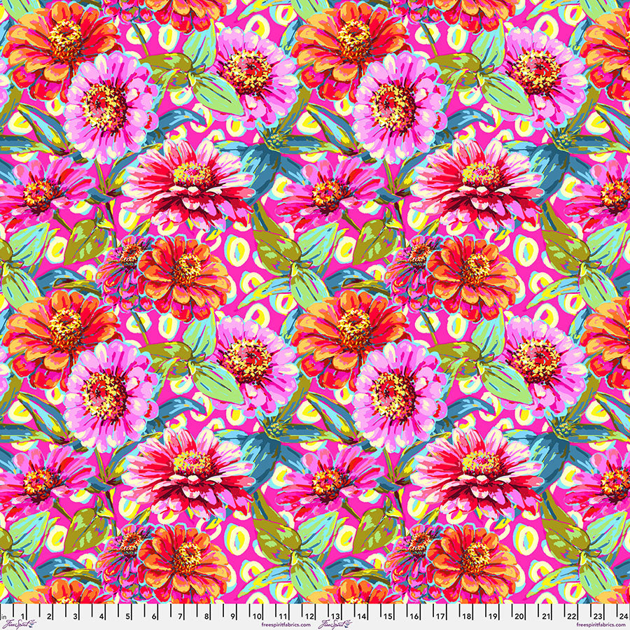 Festival - Zinnias - Pink - 1/2yd