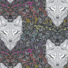 Load image into Gallery viewer, Tula Pink Graywork - Wolf of Pink Street - Carbon - 1/2yd
