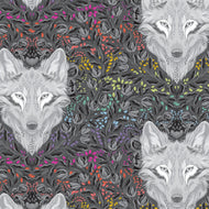 Tula Pink Graywork - Wolf of Pink Street - Carbon - 1/2yd