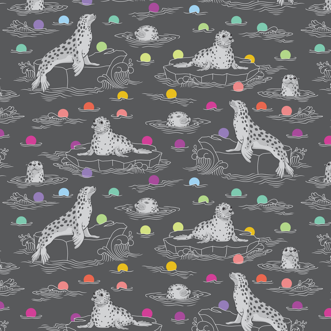 Tula Pink Graywork - Seal the Deal - Carbon - 1/2yd