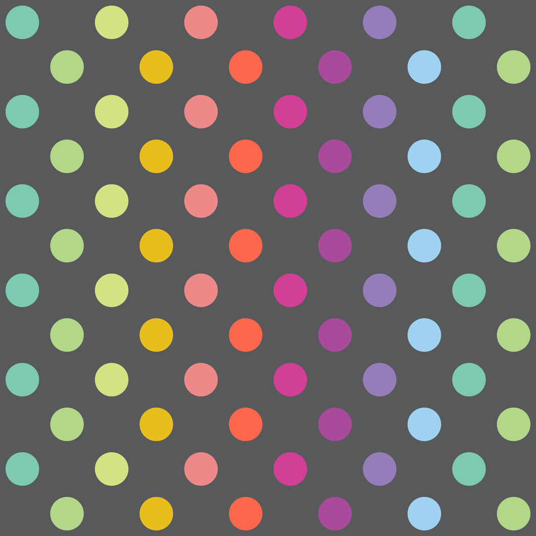 Tula Pink True Colors Graywork - Disco Poms - Carbon - 1/2yd