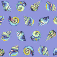 Floral Reef - Lil Shelly - Marine - 1/2yd
