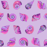 Floral Reef - Lil Shelly - Ultraviolet - 1/2yd