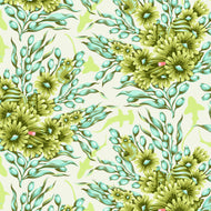 Floral Reef - Shadow Sharks - Seagrass - 1/2yd