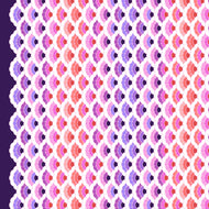 Floral Reef - Aquatic Lace - Ultraviolet - 1/2yd