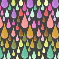 Prince Charming Déjà Vu - Dew Drops - Licorice - 1/2yd