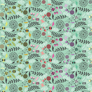 Prince Charming Déjà Vu - Dandelion - Sweet Mint - 1/2yd