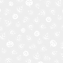 Load image into Gallery viewer, Jack-O-Lanterns White on White - 1/2yd
