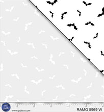 Load image into Gallery viewer, Flying Bats White on White - 1/2yd
