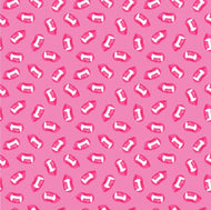 Costume Party - Wax Lips - Fuchsia - 1/2yd