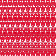 Load image into Gallery viewer, Jingle All The Way - Fair Isle - Mandarin - 1/2yd - PREORDER - JULY 2026
