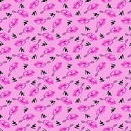 Mixtape - MIss Lippy - Pink - 1/2yd