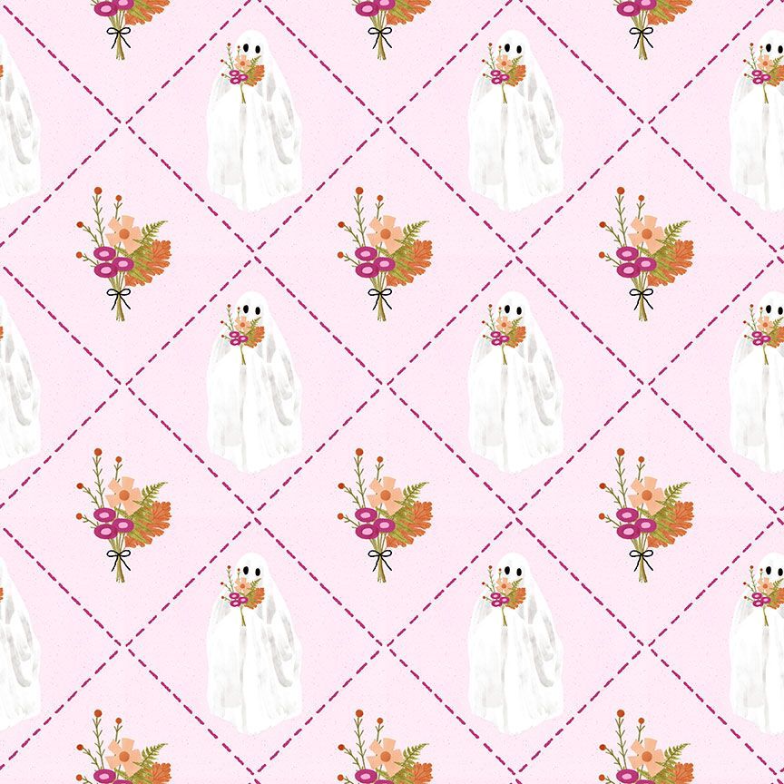 Ghouls Night Out - Boo-Quet - Pink - 1/2yd – Fox and Frog Quilt Shoppe