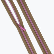 SD - Tula Pink Natural #5 Nylon Coil Zipper 3yds and 9 Pulls