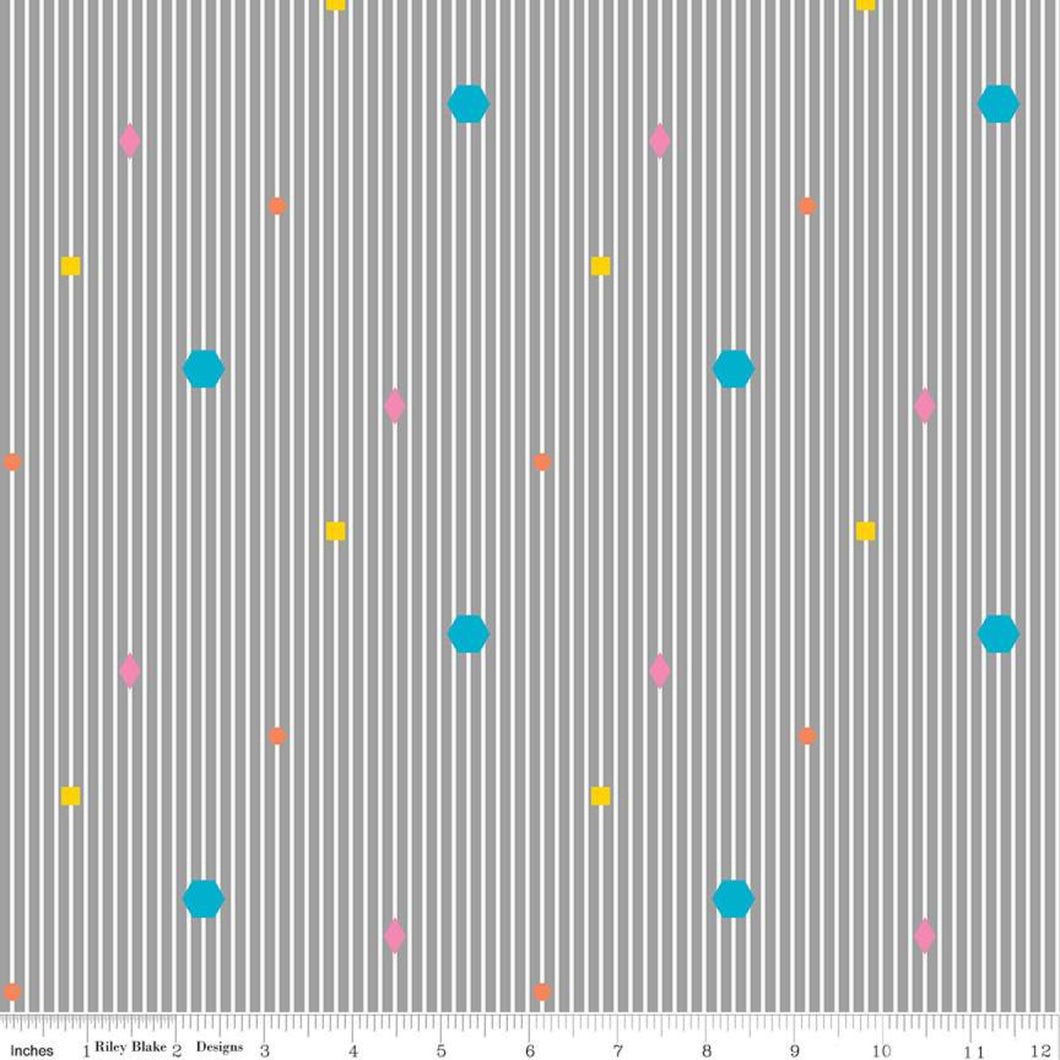 Colour Wall - Stripe Gray (C11591-GRAY)