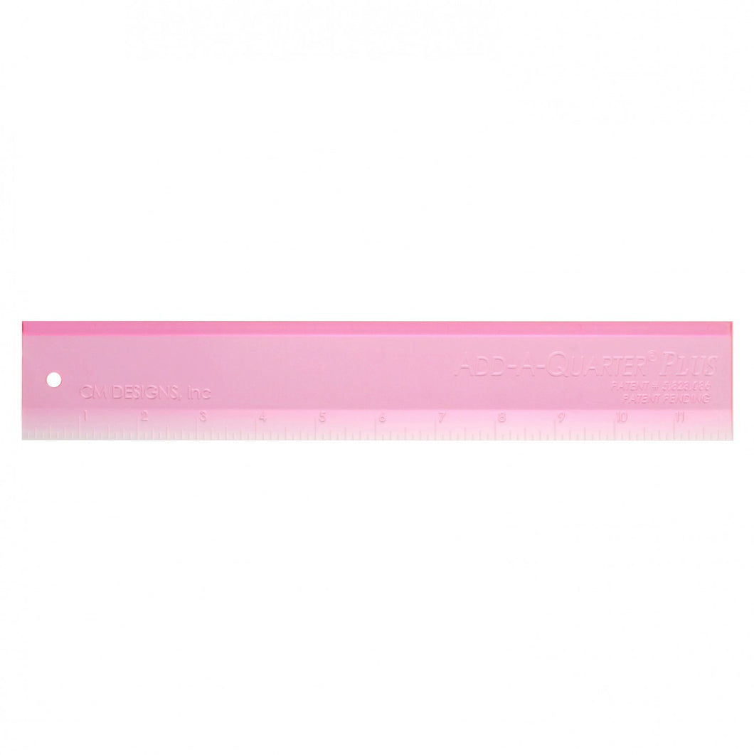 Add-A-Quarter Ruler 12in Plus - Pink (CM12PLUSPK)